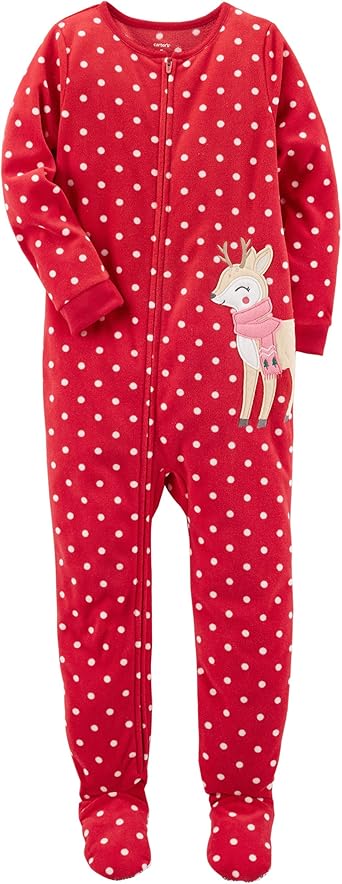 carters baby girl fleece pajamas