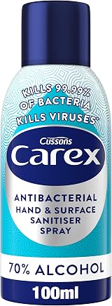 Carex Antibacterial Hand and Surface Spray 70% Alcohol Pack of 6 100 ml view 2