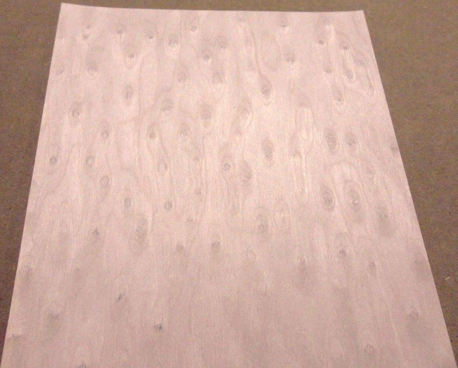 Pink Birdseye Maple Wood Veneer Composite 5 X 7 Fleece Back 1 64