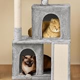 Yaheetech Cat Tree 106cm Multilevel Tower with Double Condo Scratching Post view 7