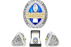 Officentra Fantasy Football Champion Ring 2025, Premium League Winner Trophy Alternative with Gift Box, Perfect for Season Champions & Collectors