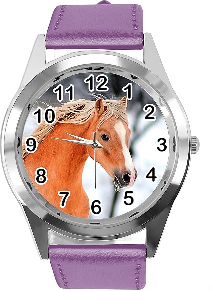 TAPORT Rosé Leder-Armbanduhr Für Mädchen - Runder Ziffernblatt, 3,5cm Durchmesser, Ca. 24cm Länge - Stilvolles Geschenk