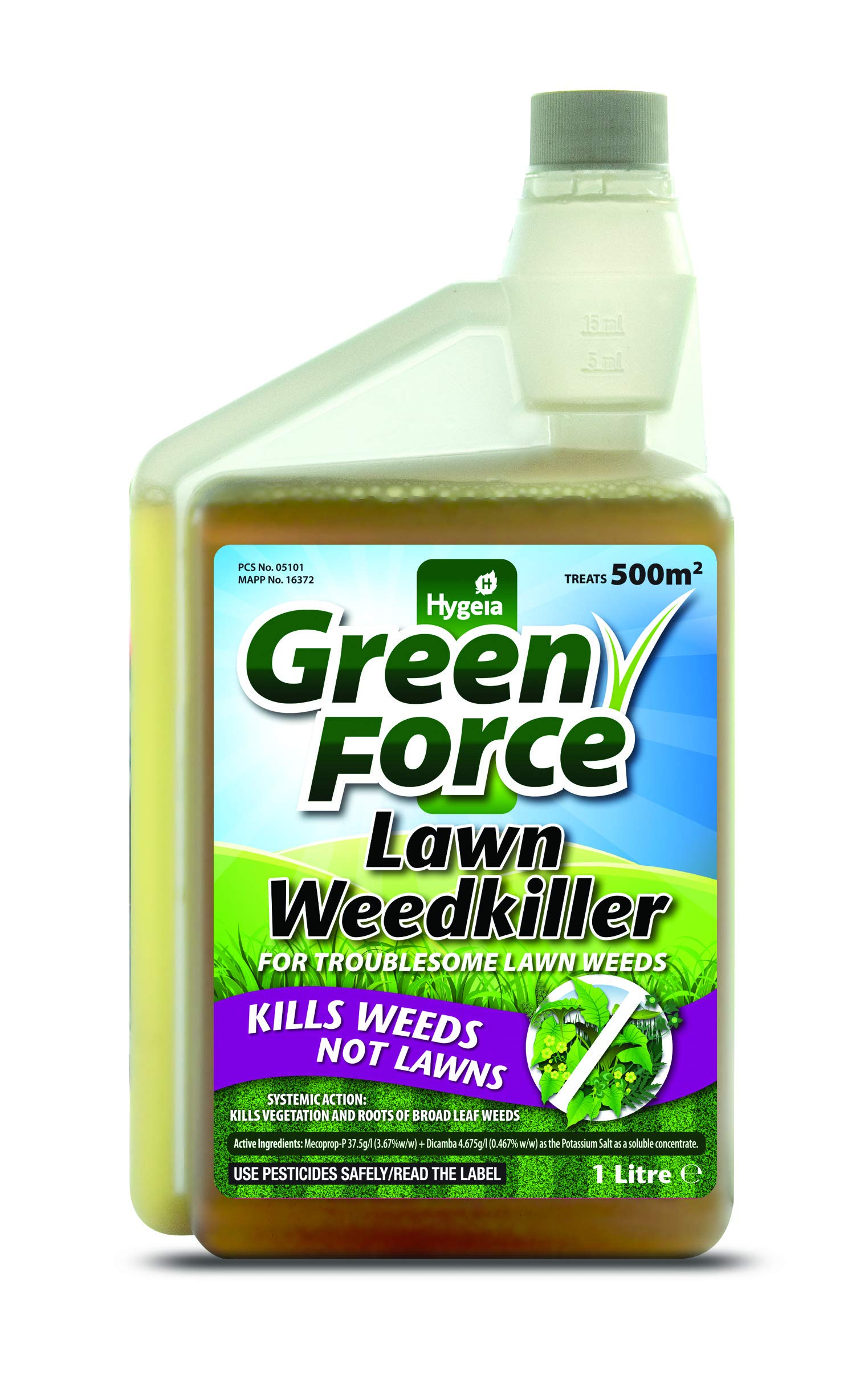 Greenforce P40205 Lawn Weed Killer, White, 1L