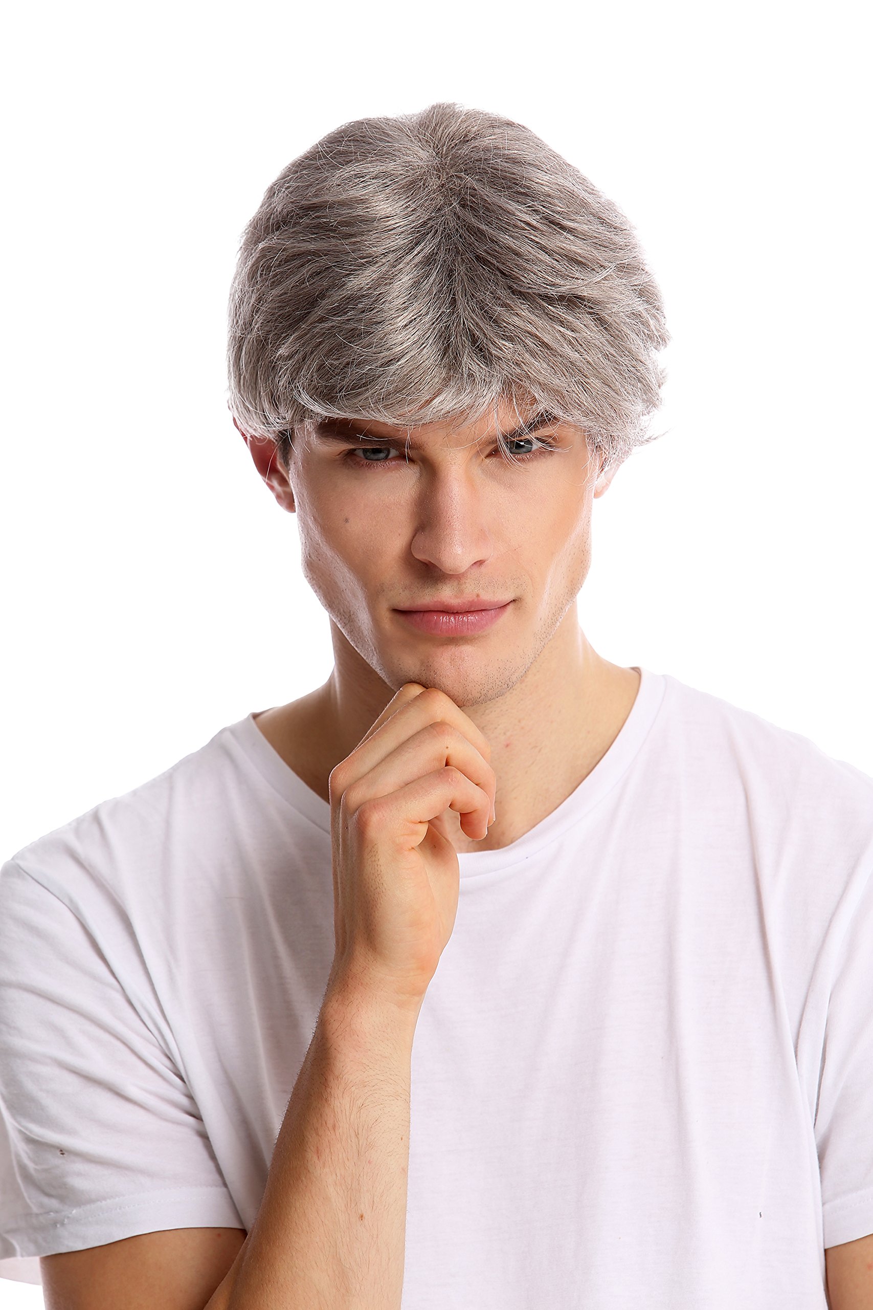 WIG ME UP - GFW1168-51 Men Gents Wig short casual youthful modern look light grey gray