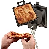 Coghlan's Cast Iron Camp Cooker - Pre-Seasoned Pie Iron Sandwich Maker with Heat-Resistant, Removable Handles, Easy-to-Clean for Toasted Pies, Grilled Sandwiches, and Meats, For Campfire Cooking