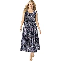 Woman Within Plus Size Mixed Print Maxi Dress