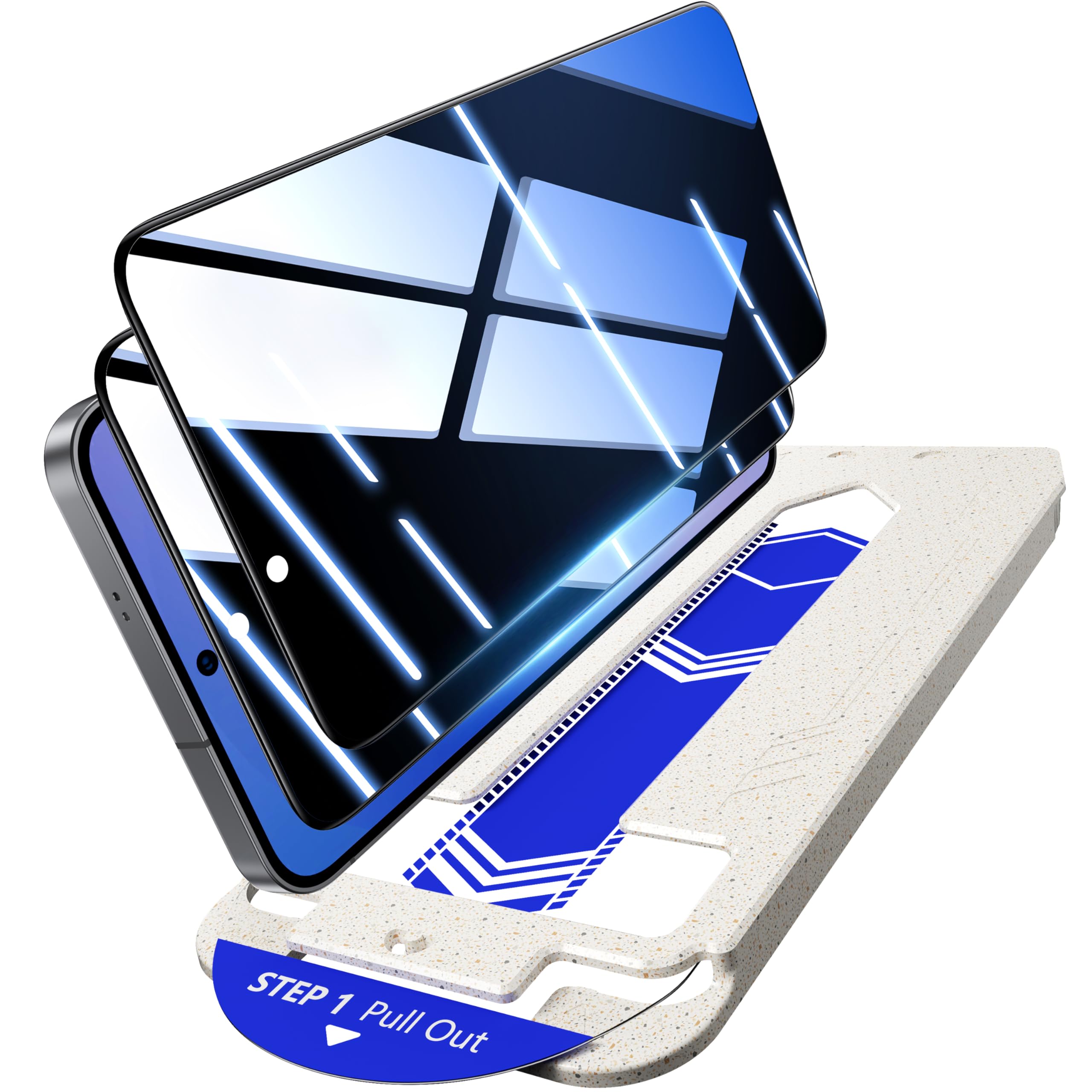 WSKEN for Samsung Galaxy S25 FE Privacy Screen Protector - [24° Anti-Spy] [Auto Dust Remove] [Zero Bubble] N0.1 Top 9H+ Tempered Glass 0.02S Fingerprint Unlock Case Friendly,2 Pack