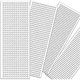 3090PCS Rhinestone Stickers, Self Adhesive White Face Gems Pearls Stickers 3/4/5/6mm Hair Gems Stick on Bling Face Jewels for Makeup, Eye, Hair, Nails, Body Craft DIY Home Decor, 4 Sizes