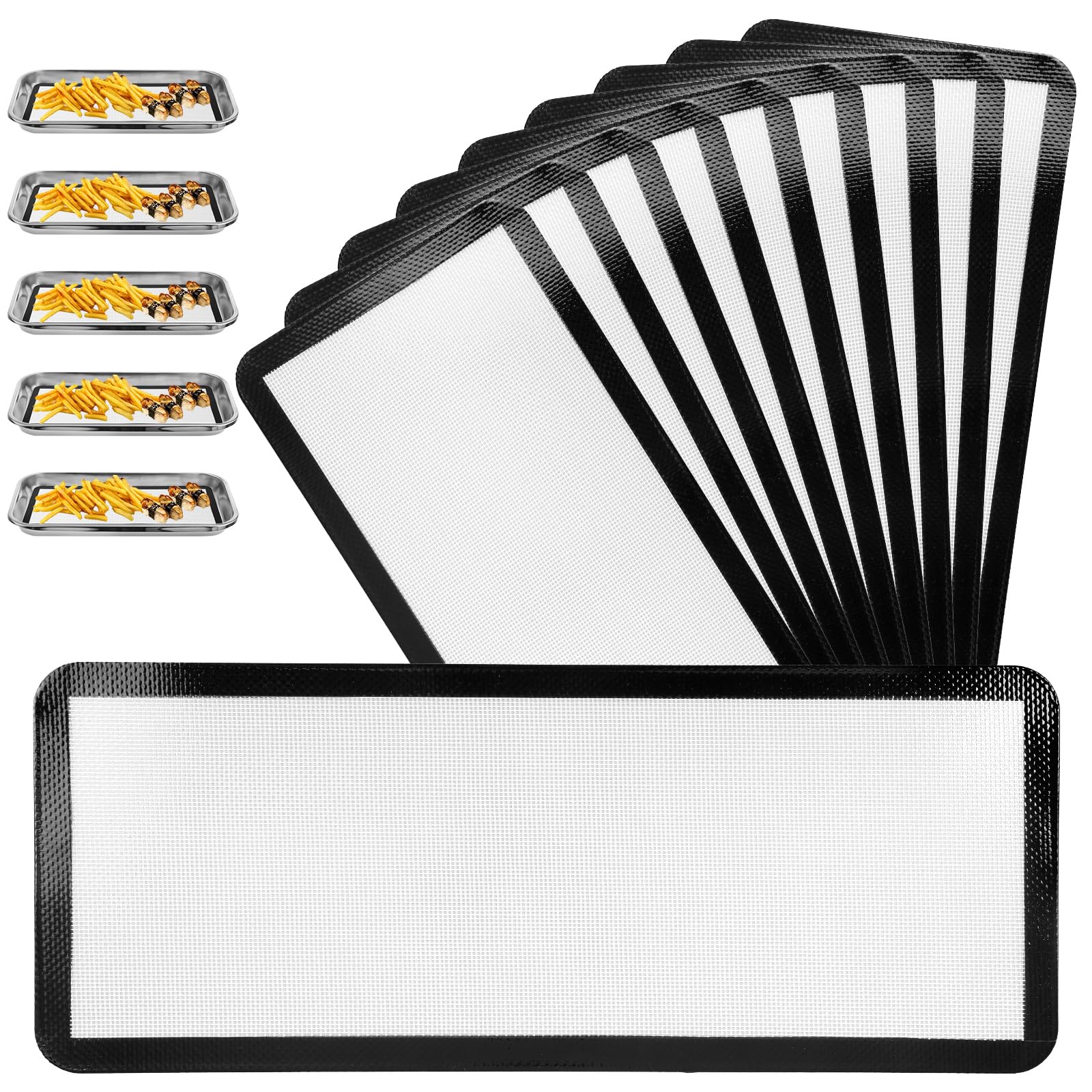 Photo 1 of 10 Pcs Medium Silicone Mats Compatible with Harvest Right Freeze Dryer Silicone Mats Reusable Baking Sheet Durable Easy Clean No Stick Trays Drying Liners for Kitchen, Gray, M - Medium