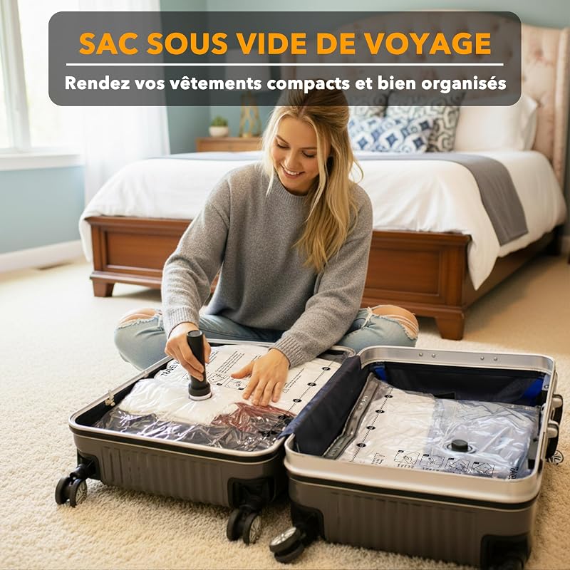 Sac Sous Vide Vetement Aspirateur avec Pompe Électrique, 24 Pièces — photo 2 sur 5