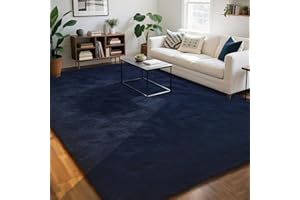 HOMORE Living Room Rug 5x8 Area Rug, Navy Blue Non Slip Rug for Bedroom, Fluffy Rugs for Living Room Kids Room, Shag Rug for Boys Girls Room Dorm Home