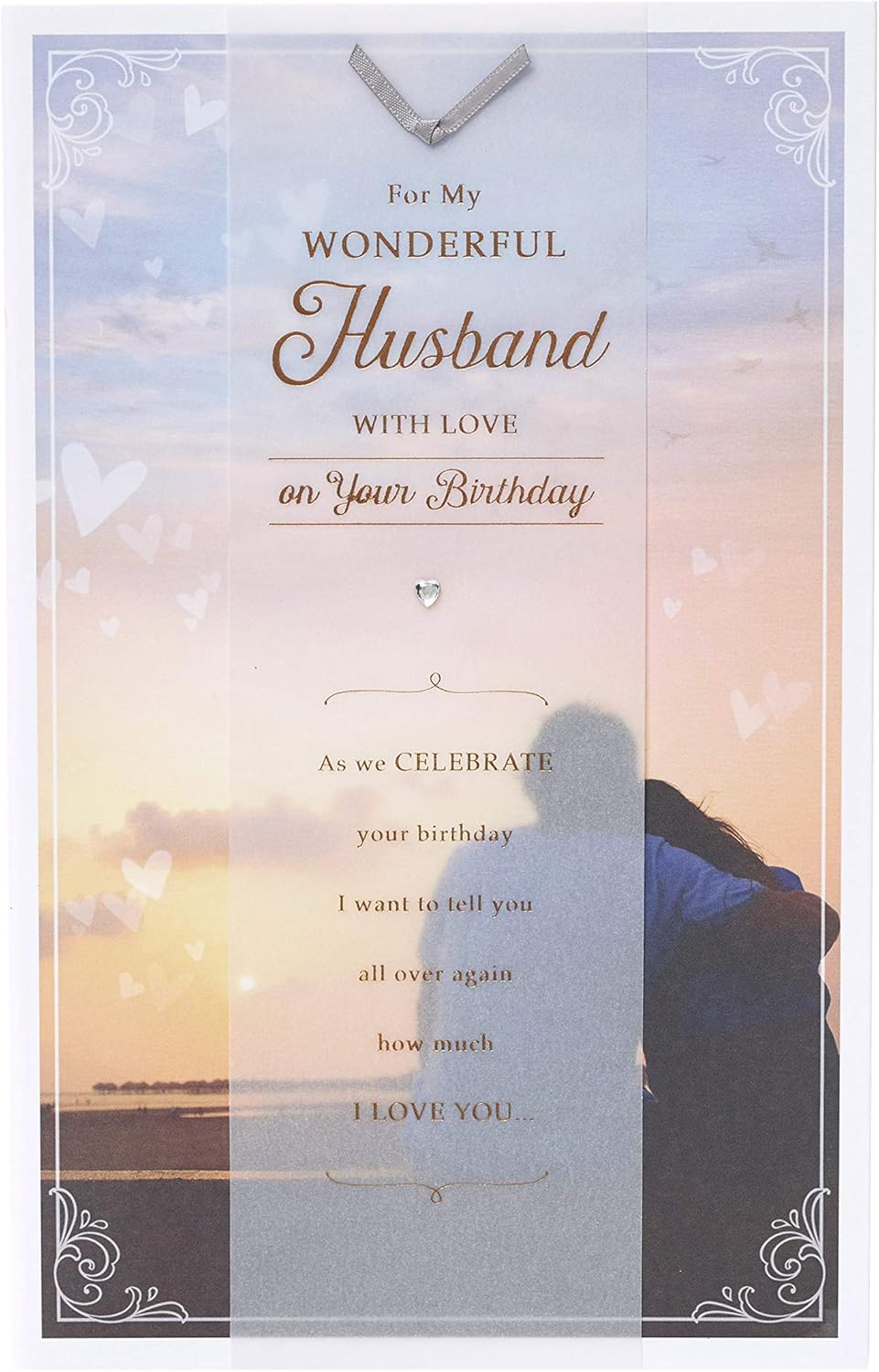UK Greetings Husband Birthday Card With Envelope - Special Design, White, 165 mm x 254 mm