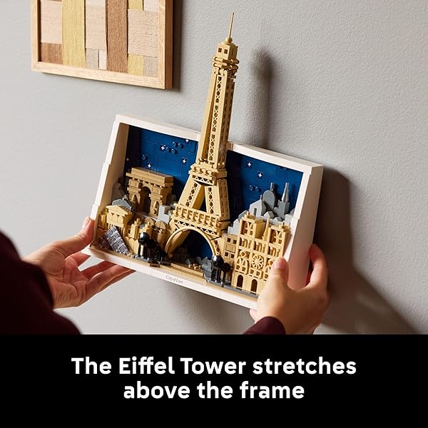 LEGO ARCHITECTURE PARIS – CITY OF LOVE BUILDING SET FOR ADULTS – GIFT FOR BIRTHDAYS – OFFICE OR BEDROOM DECOR FOR WOMEN & MEN, AGES 18+ – W/FRAME FOR DISPLAY – 21064
