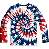 Kids Tie Dye Sun Protection Shirt UPF 50+ Long Sleeve Rash Guard Swim Shirts for Boys Girls