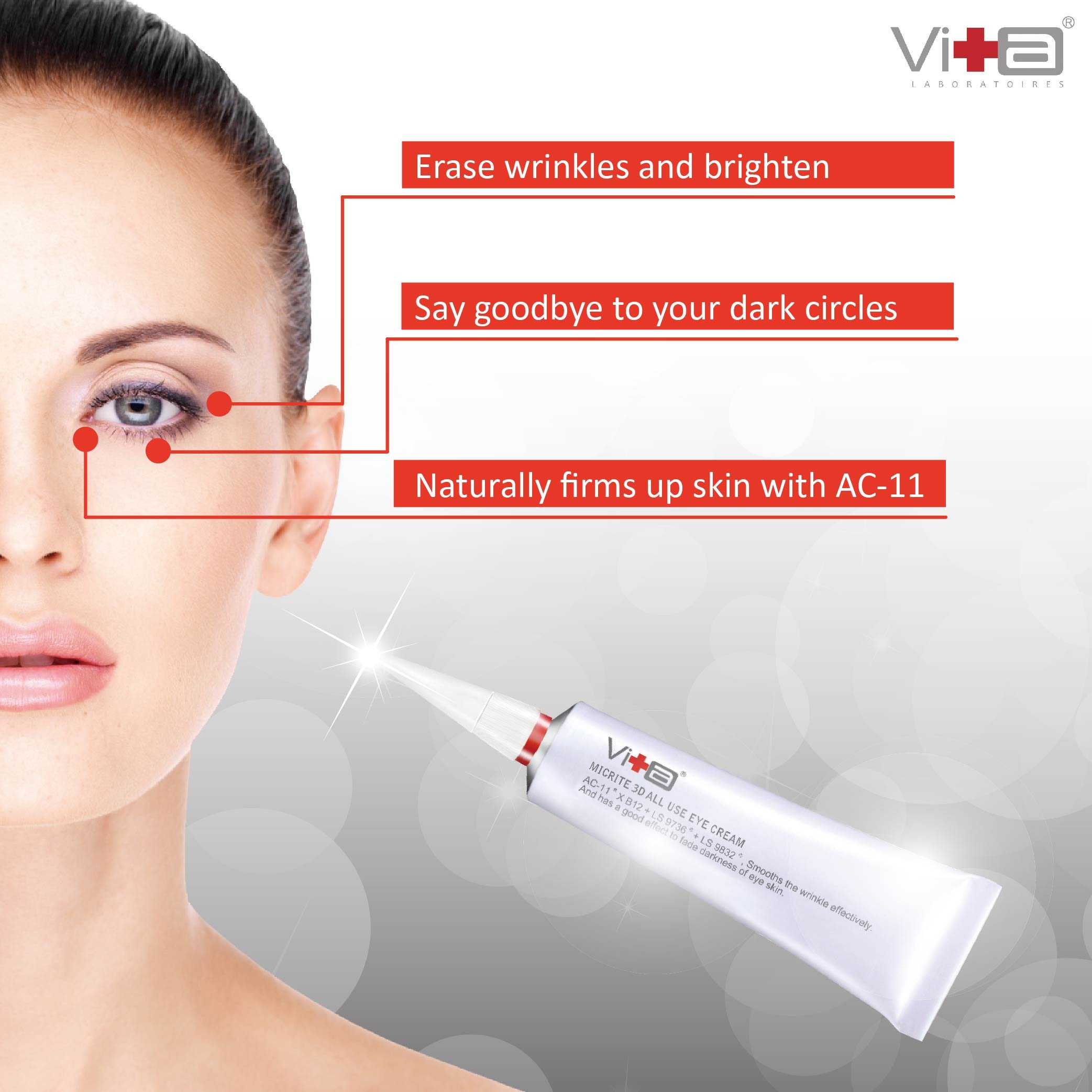 Swissvita Eye Cream for Wrinkles with Hyaluronic Acid & Vitamin B12 - Instant Eye Lift - Eye Treatment for Dark Circles - Reduce Puffiness & Crow’s Feet -Powerful Anti-aging - 0.5o.z./15g