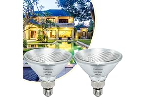 Ivyemons PAR38 Flood Light Bulbs - 2 Pack 80W PAR38 Halogen Bulb 120V E26 Base, PAR 38 Bulb Dimmable 2800K Warm White for Indoor and Outdoor, Long Lasting 950LM Halogen Flood Light
