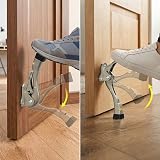 Gotega 2 Pack Kick Down Door Stops Adjustable Height Rubber Tip Heavy Duty Floor view 4