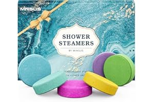 MINSLIS Shower Steamers Aromatherapy Stocking Stuffers 6 Scents, Christmas Gifts for Women Elegant Packaging Birthdays Gifts for Mom, Natural Essential Oil Home Spa Self Care & Relaxing