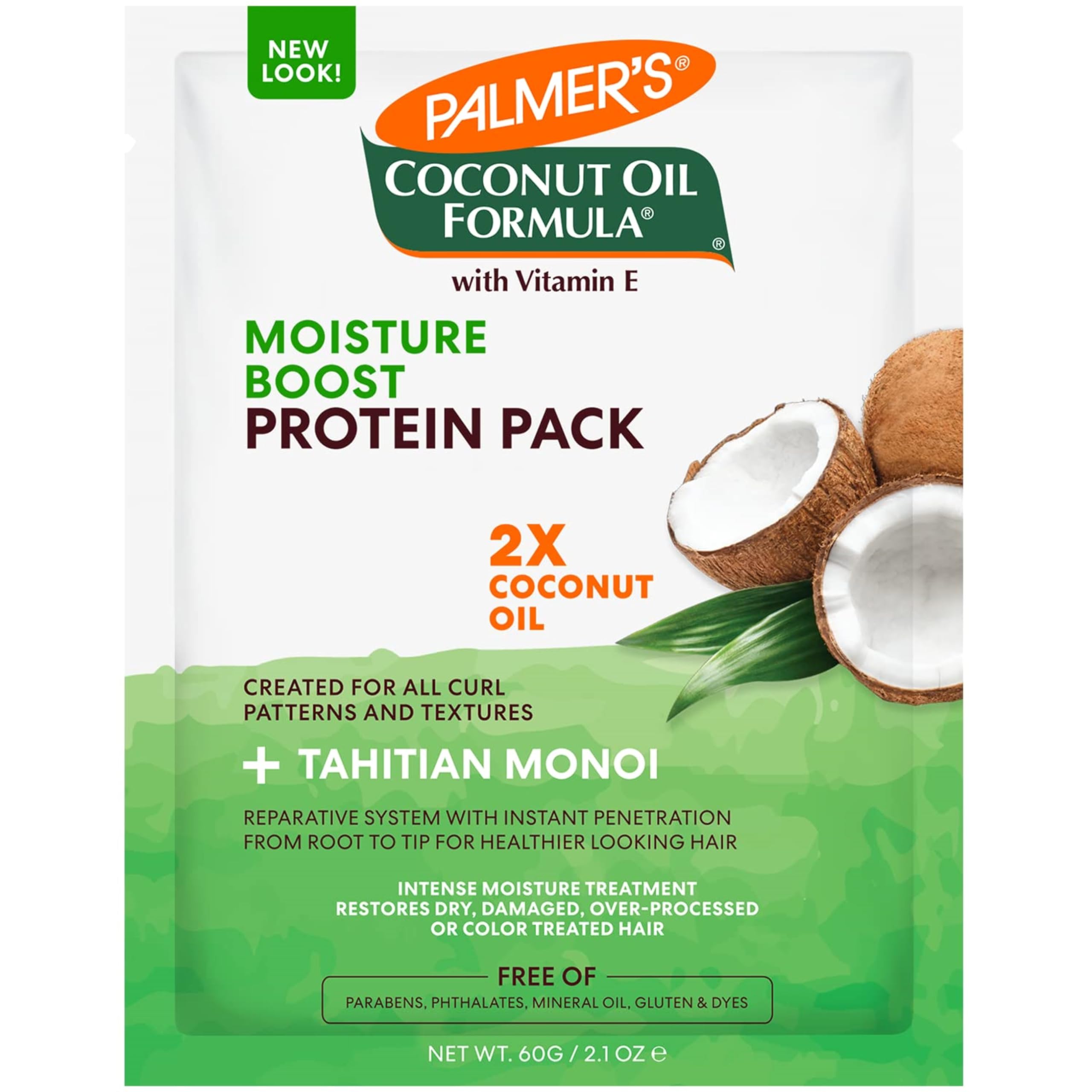 Palmers Coconut Hair Oil Formula With Deep Hair Conditioning Protein Pack , 2.1 Oz ( Pack of 4 )