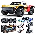 YIYBM 1/14 RC Brushless Cars for Adult Speed 50 MPH，RC Short-Course Truck All Terrain Off Road Hobby Electric Off-Road Trucks 4WD Waterproof Remote Control Car with Two 3S Battery