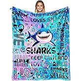 Shark Blanket Gifts Soft Flannel Shark Loves Throw Blanket Sharks Gifts Stuff Merch for Girls Women Kids Adults 50"x40"