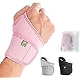 Bracoo Wrist Compression Wrap Brace for Carpal Tunnel, Adjustable Support Strap bands,Weightlifting, Fitness, Tendonitis, Arthritis, Joint Pain Relief, Wrist Tendonitis, Right & Left Hand, WS10