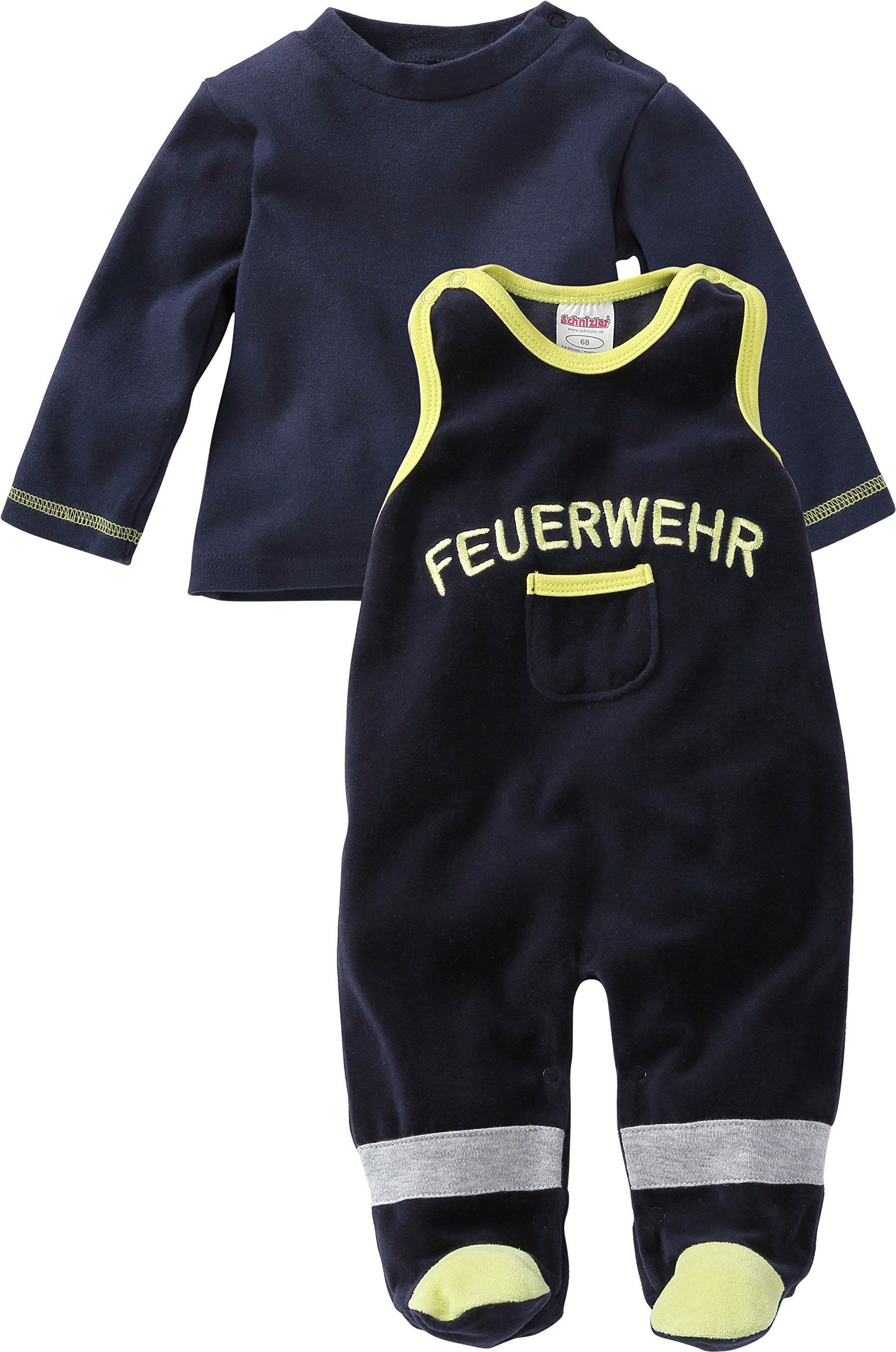 Playshoes Baby SNicki Fire Brigade Romper Set, Blue (Navy), Newborn (56)
