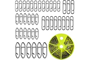 VATEICO Fishing Power Clips Kit Stainless Steel Fast Snaps Fishing Speed Clips Quick Change Lure Connector Kayak Drifting Fishing