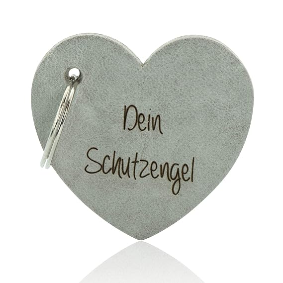 Amazon Schlüsselanhänger Leder selbst gestalten/PERSONALISIERT! grau