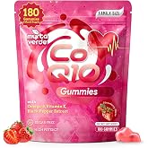 (180 Count) CoQ10 Gummies 300mg Sugar-Free | High Absorption Coenzyme Q10 Supplements with Omega-3, Vitamin E &amp; Black Pepper | Heart, Fertility &amp; Energy | 6 Month Supply, Strawberry Flavor