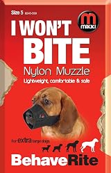 Mikki Dog Nylon Muzzle Size 5 Black Comfortable Adjustable Breathable view 7