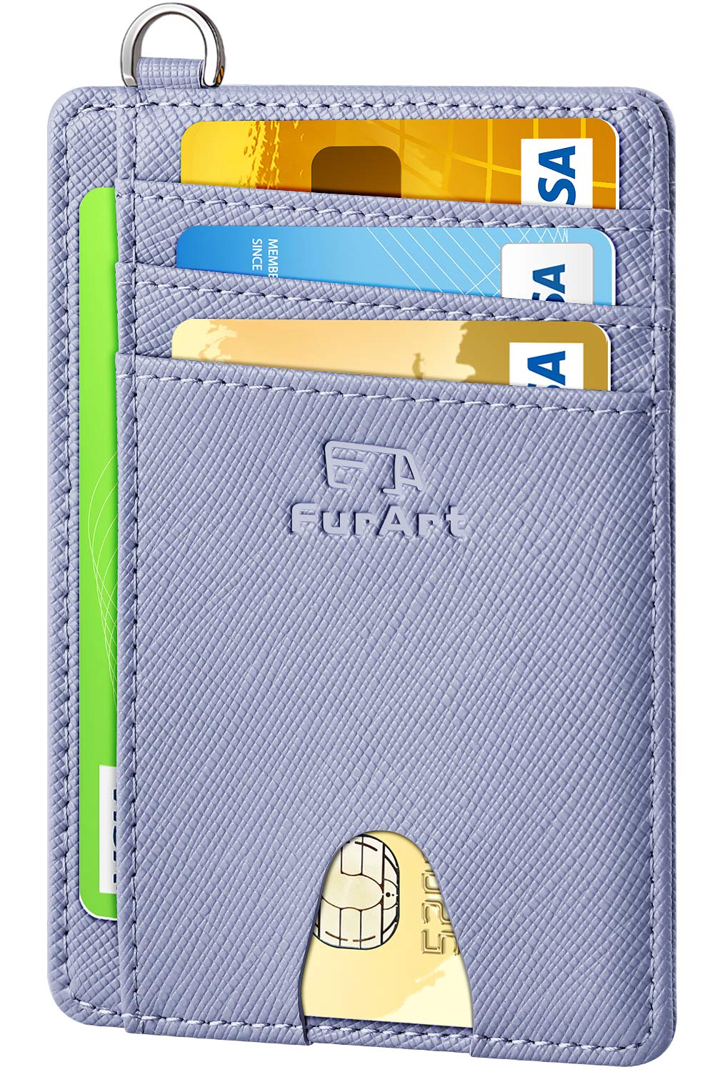 FurArt Credit Card Holder Wallet, Slim RFID Blocking Minimalist Women's Card Wallet