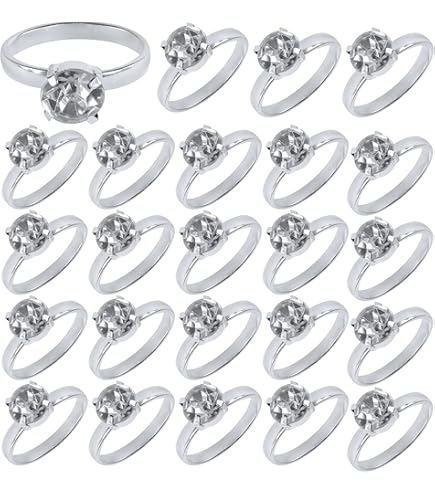 150 PCS Silver Glitter Bridal Shower Confetti - Diamond Ring Table Scatter For Wedding Decorations