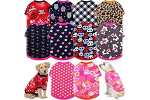 Pedgot 10 Pieces Fleece Sweater Dog Sweaters Tiny Puppy Clothes Winter Chihuahua Clothes for Small Dog Girl Chihuahua Yorkies Pets Pup Dog Cat (Medium, Classic Patterns)