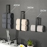 Sayayo SUS304 Black 12 Inch Towel Holder Self Adhesive & Screw Mount view 3