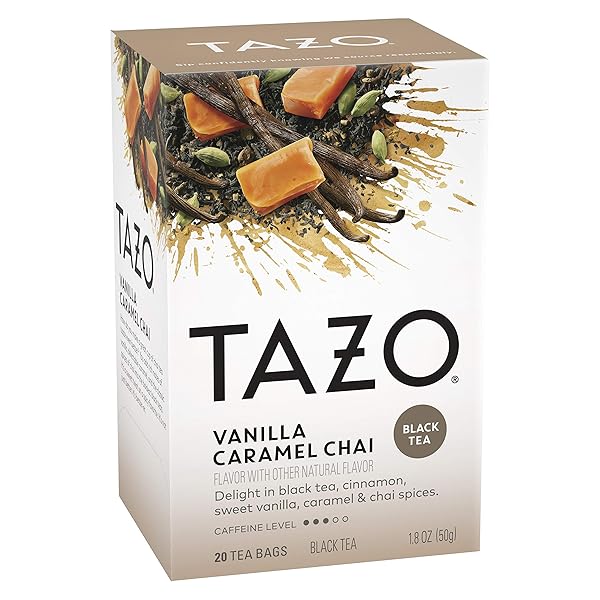 TAZO CHAI TEA BAGS, VANILLA CARAMEL CHAI, CAFFEINATED TEA, 120 TOTAL BAGS (20CT – PACK OF 6)