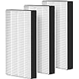 3 Pack F1 Filter Replacement Compatible with 3M Filtrete Room C01 T02 Air Purifier for Models FAP-C01-F1, FAP-T02-F1, FAP-C01BA-G1, FAP-T02WA-G1 and FAP-ST02N, F1 True HEPA Replacement Filter