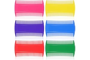 APHRORDITY 6 Pcs Lice Comb, 6 Color Detangling Fine Hair Combs for Lice Removal, Gentle Nit Fine Tooth Comb for Wet and Dry Hair, Safe for Pets and Human Use