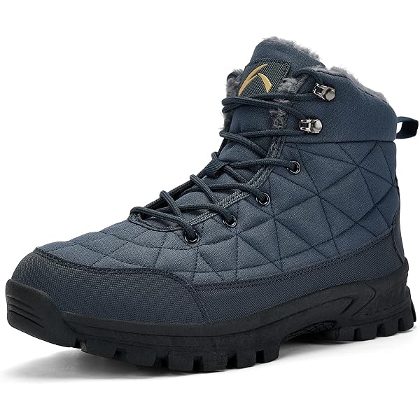 Azooken Blue Winter Trekking Snow Hiking Sport Faux Fur Boots Mens sz45 Azooken | Shoes | Azooken Blue Winter Trekking Snow Hiking  main image 2