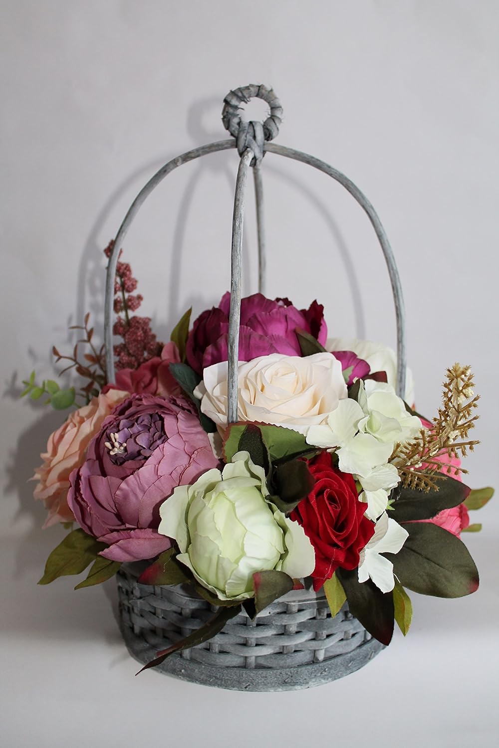 Flower Arrangement In A Birdcage Basket Perfect Gift For Mother S Day Or As A Birthday Present Free Uk Delivery Amazon Co Uk Handmade