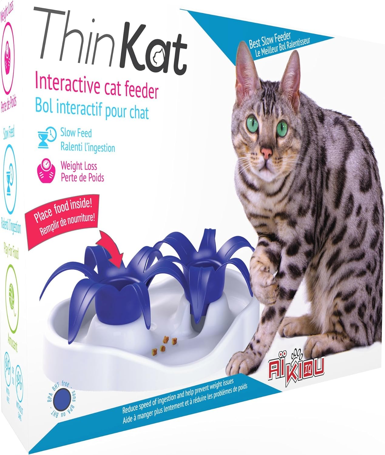 Amazon Com Aikiou Thinkat Slow Feed Cat Bowl Keep Your Cat