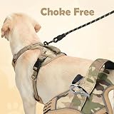 Funfox Dog Harness Medium No Pull Front Clip Reflective Camouflage Brown view 4