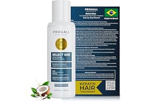 PROHALL COSMETIC Brazilian Keratin Treatment Blowout Complex-PROHALL SELECT ONE 4.05 oz-Formaldehyde Free Keratin Hair Treatment at Home-Queratina Brasileña Keratina Para Alisar el Pelo Sin Formol-Off White