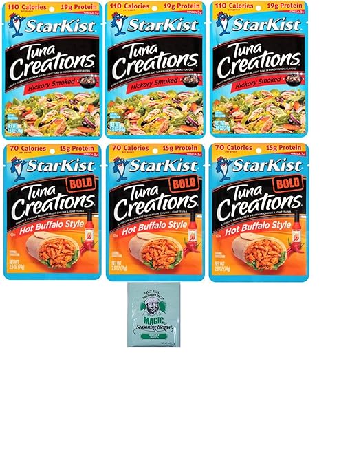 Starkist Tuna Creations Carb Free Protein Combo. Hickory Smoked and Bold Hot