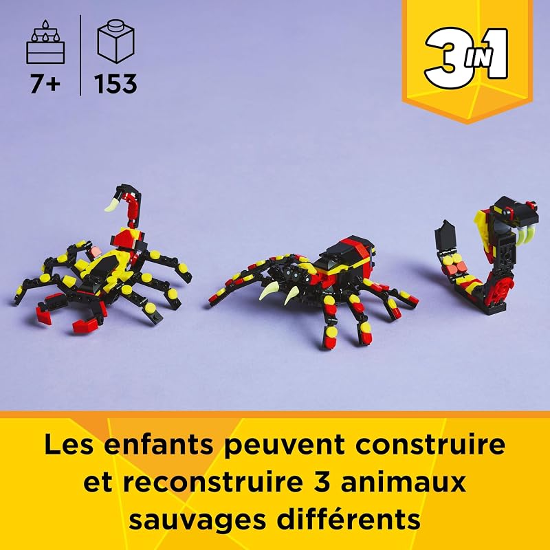 Creator 3-en-1 Animaux Sauvages : l’araignée surprenante 31159