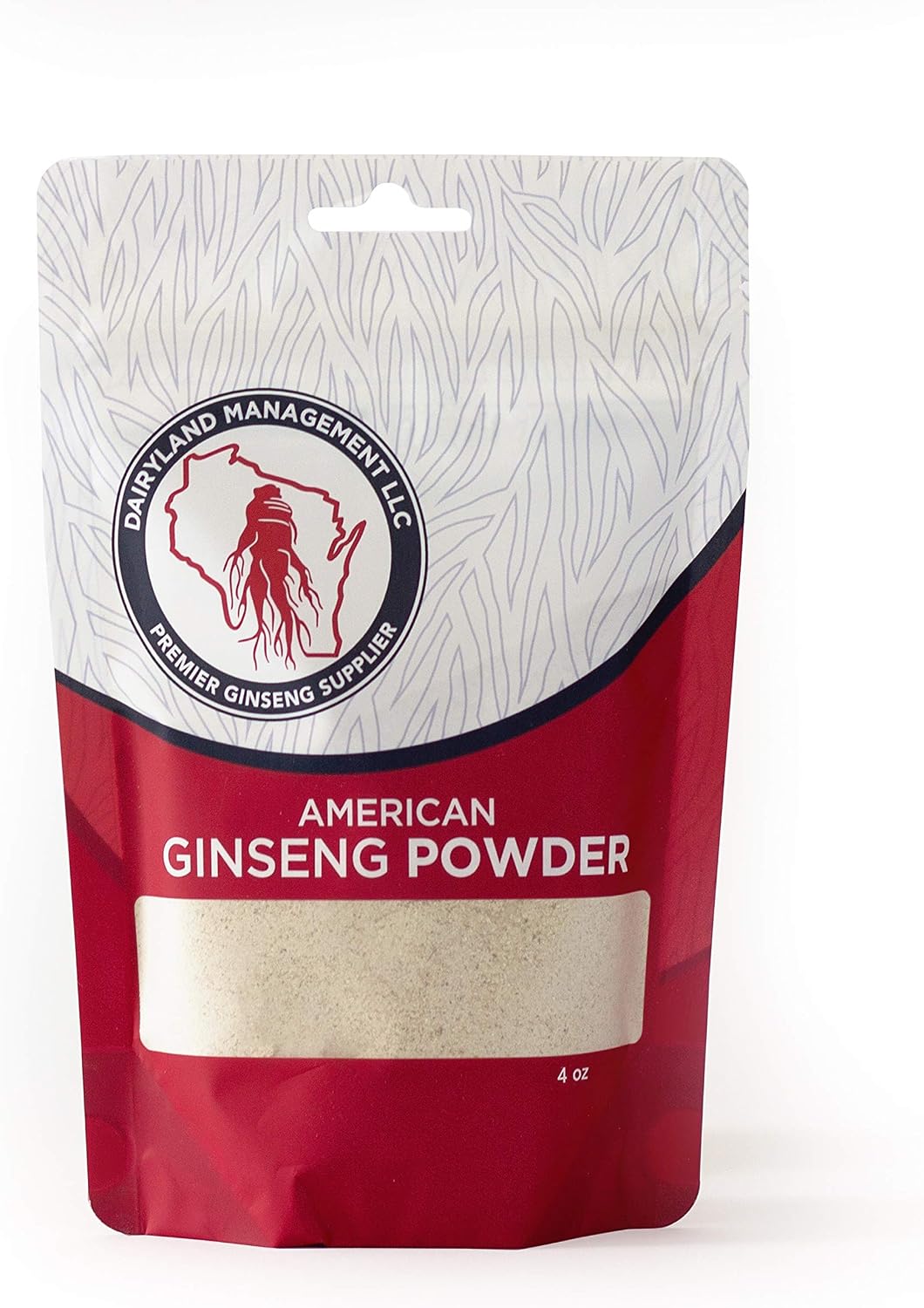 Authentic American Ginseng Powder 西洋参 (No Additives, Non-GMO, Gluten Free, Ground from Wisconsin Roots) (112 Grams)