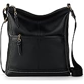 The Sak Womens Iris Crossbody in Leather Casual Purse With Adjustable Strap Zipper Pockets