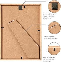 Weikani 6x8 OAK Picture Frame, 3 Pack-15.2x20.3cm