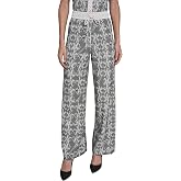 Karl Lagerfeld Women's Pull on Elastic Waist Band All Over Print Soft Pant