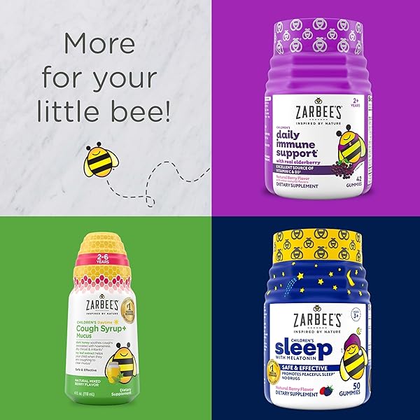ZARBEE’S GENTLE BEDTIME GUMMIES FOR KIDS – MELATONIN-FREE BLEND OF NATURAL HONEY, RASPBERRY LEMON, AND CHAMOMILE HELPS CHILDREN UNWIND AND RELAX TO PREPARE FOR SLEEP, 30CT